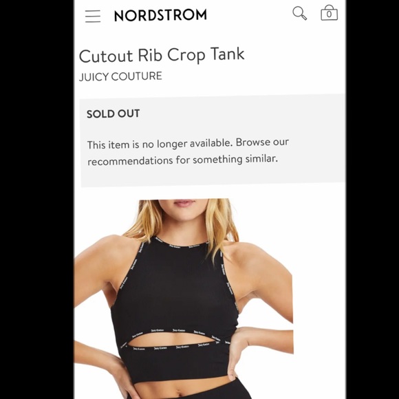 Juicy cutout rib crop tank - Picture 2 of 6